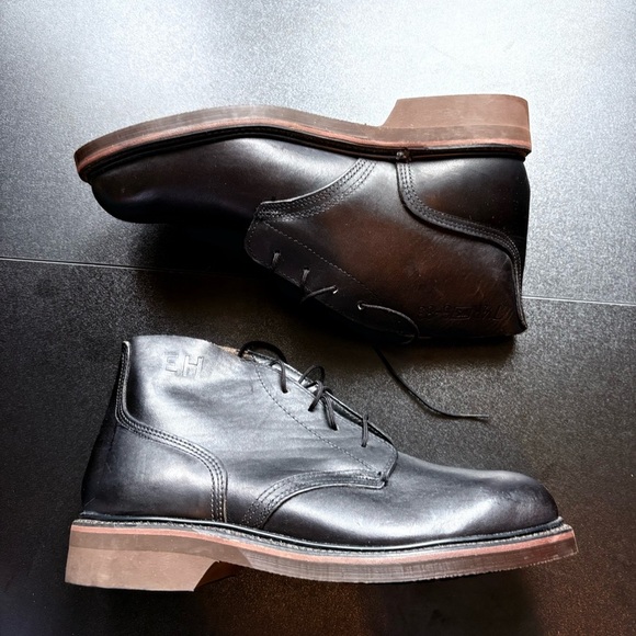 Leather Goodyear Men’s Biltrite Steel Toe‎ Oil-Jet Fuel Proof Black Boot Sz7.5 R - Picture 1 of 7